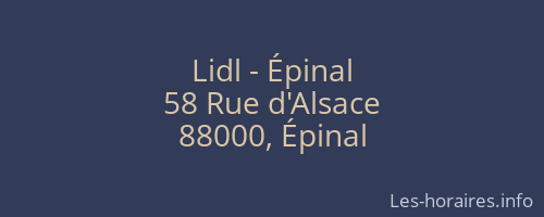 Lidl - Épinal