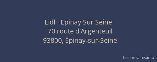 Lidl - Epinay Sur Seine