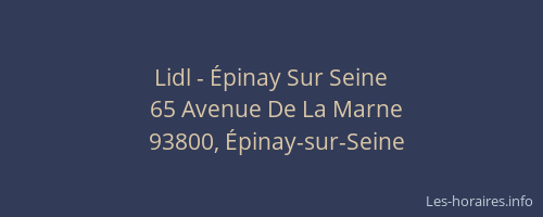 Lidl - Épinay Sur Seine