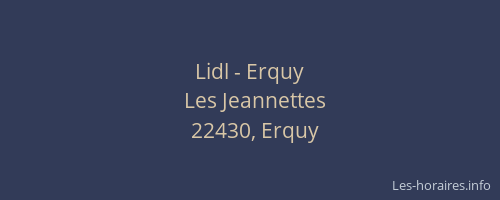 Lidl - Erquy