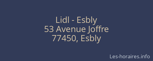 Lidl - Esbly