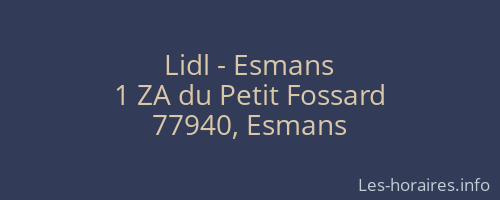 Lidl - Esmans