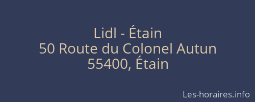 Lidl - Étain