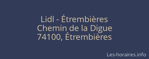 Lidl - Étrembières