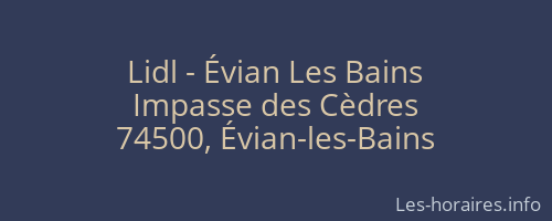 Lidl - Évian Les Bains