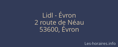 Lidl - Évron