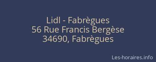 Lidl - Fabrègues