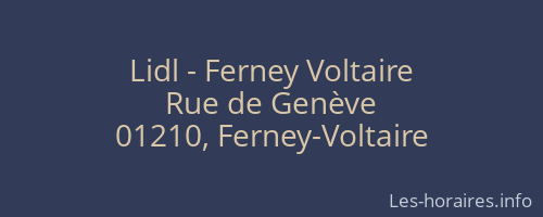 Lidl - Ferney Voltaire