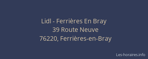 Lidl - Ferrières En Bray