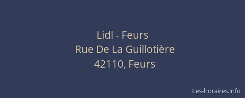 Lidl - Feurs