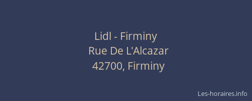 Lidl - Firminy