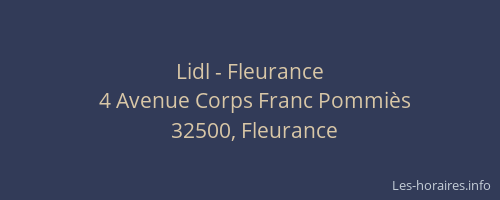 Lidl - Fleurance
