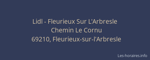 Lidl - Fleurieux Sur L'Arbresle
