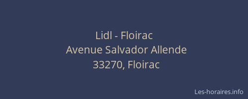 Lidl - Floirac