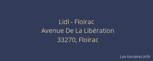 Lidl - Floirac