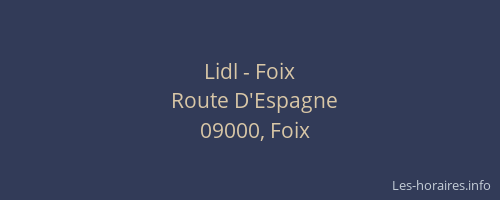 Lidl - Foix