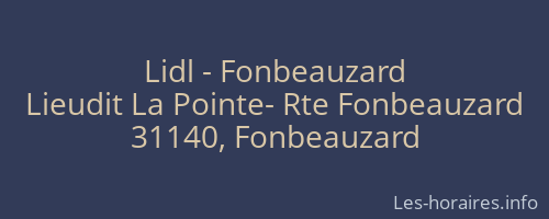 Lidl - Fonbeauzard