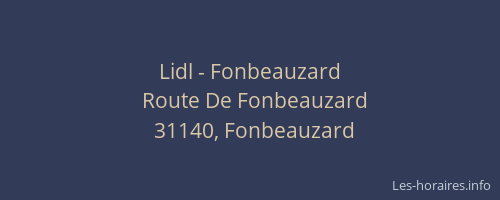 Lidl - Fonbeauzard