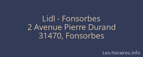 Lidl - Fonsorbes