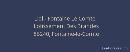 Lidl - Fontaine Le Comte