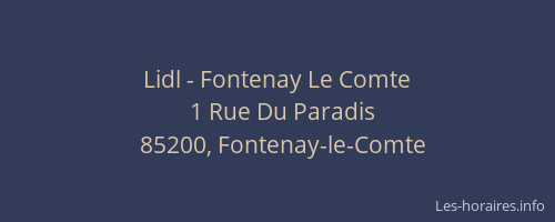 Lidl - Fontenay Le Comte