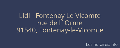 Lidl - Fontenay Le Vicomte