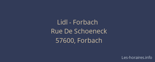 Lidl - Forbach