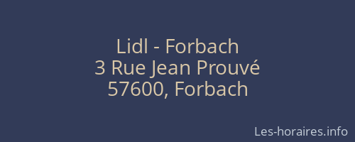 Lidl - Forbach