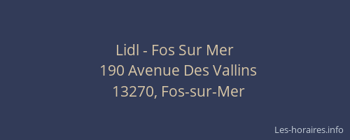 Lidl - Fos Sur Mer
