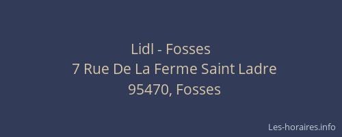 Lidl - Fosses