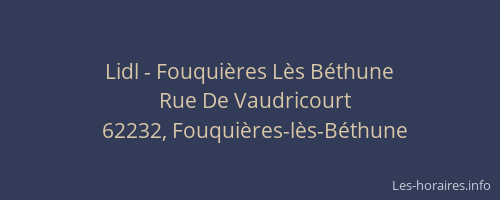 Lidl - Fouquières Lès Béthune