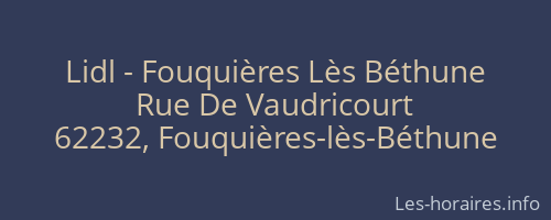 Lidl - Fouquières Lès Béthune