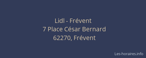 Lidl - Fr&eacute;vent