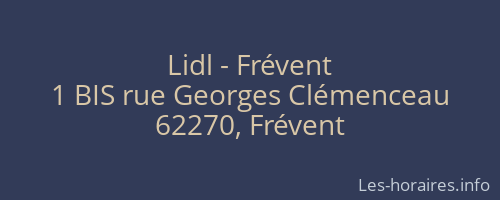 Lidl - Frévent