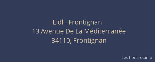 Lidl - Frontignan