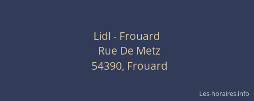 Lidl - Frouard