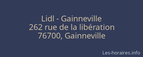 Lidl - Gainneville