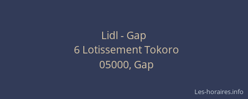Lidl - Gap