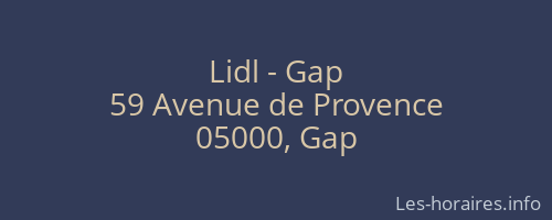 Lidl - Gap