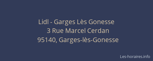 Lidl - Garges Lès Gonesse