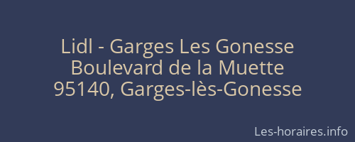 Lidl - Garges Les Gonesse