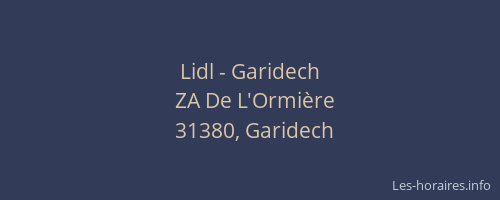 Lidl - Garidech