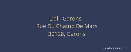 Lidl - Garons