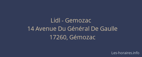Lidl - Gemozac