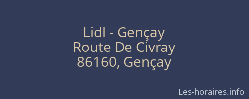 Lidl - Gençay
