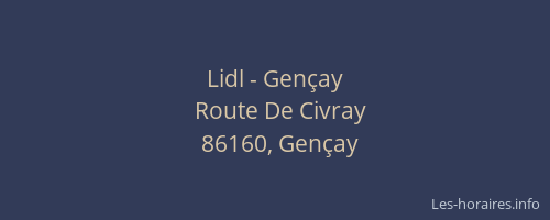 Lidl - Gençay