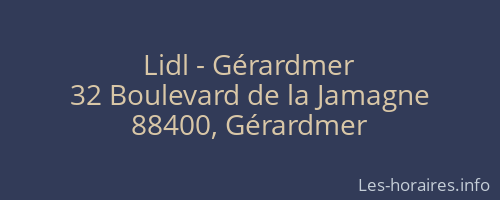 Lidl - Gérardmer