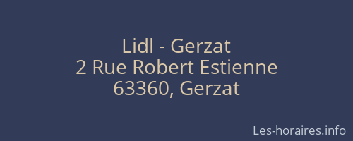 Lidl - Gerzat