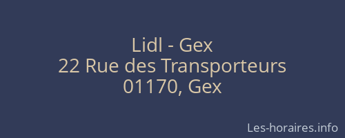 Lidl - Gex