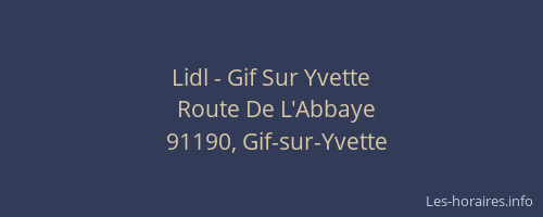 Lidl - Gif Sur Yvette